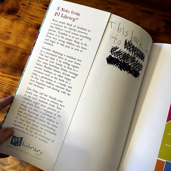 How Dalia Put A Big Yellow Comforter Inside A Tiny Blue Box Tzedakah Jewish Book - Picture 2 of 8